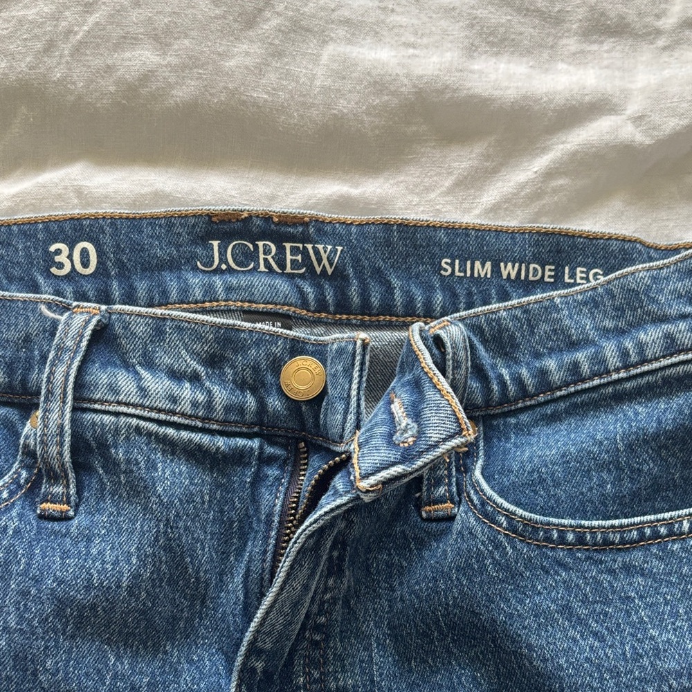 J.Crew slim wide leg jeans size 30